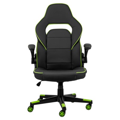 Oyun Kreslosu 2E GAMING HEBI | Qara-Yaşıl | PU Dəri | Qatlanan Qollar | Rəsmi Zəmanətlə