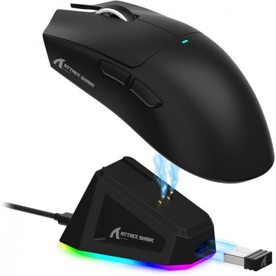 Attack Shark X11 Lightweight PAW3311 Wireless / Bluetooth Gaming Mouse Black
