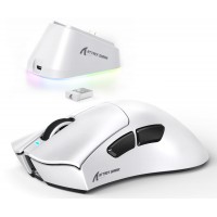 Attack Shark V3PRO UltraLight Wireless / Bluetooth Gaming Mouse with Charging Dock White