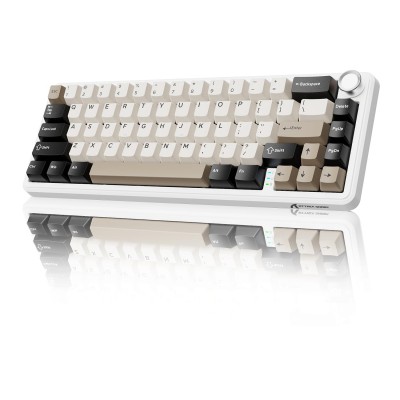 Attack Shark X66 Mechanical 60% RGB Strawberry Switch Wireless / Bluetooth Gaming Keyboard White