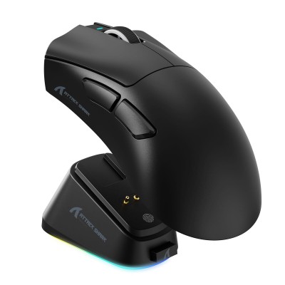 Attack Shark V3PRO UltraLight Wireless / Bluetooth Gaming Mouse with Charging Dock Black