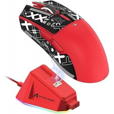 Attack Shark X11 Lightweight PAW3311 Wireless / Bluetooth Gaming Mouse Red
