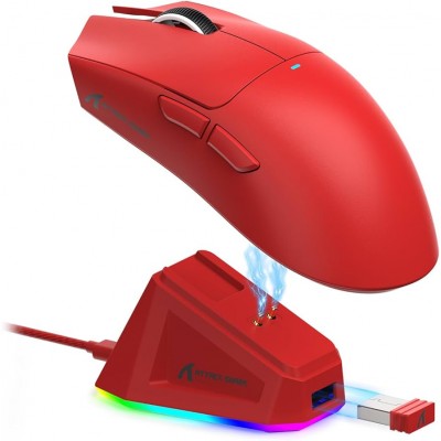 Attack Shark X11 Lightweight PAW3311 Wireless / Bluetooth Gaming Mouse Red