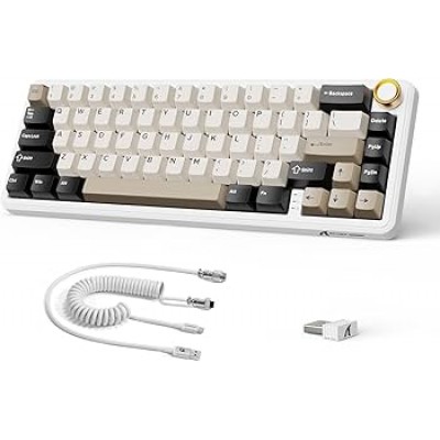 Attack Shark X66 Mechanical 60% RGB Strawberry Switch Wireless / Bluetooth Gaming Keyboard White