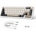 Attack Shark X66 Mechanical 60% RGB Strawberry Switch Wireless / Bluetooth Gaming Keyboard White