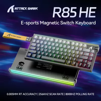 Attack Shark R85 HE 75% Mechanical Magnetic Switch RGB Keyboard USB-C Moonlight