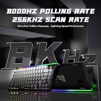 Attack Shark R85 HE 75% Mechanical Magnetic Switch RGB Keyboard USB-C Moonlight