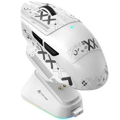 Attack Shark V6 UltraLight Wireless / Bluetooth Gaming Mouse White