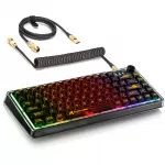 Attack Shark K75 RGB Transparent 81 Keys Wireless / Bluetooth Mechanical Gaming Keyboard Black