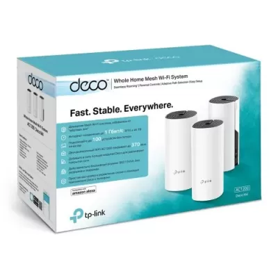 TP-Link Deco M4 (3 ədəd) Ev Mesh Wi-Fi Sistemi AC1200 TP-Link Deco M4 (3 ədəd) Ev Mesh Wi-Fi Sistemi AC1200