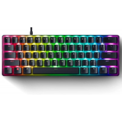 Gaming Klaviatura Razer Huntsman Mini | Purple Switch | RGB | USB | RU Layout | Qara | Rəsmi Zəmanətlə