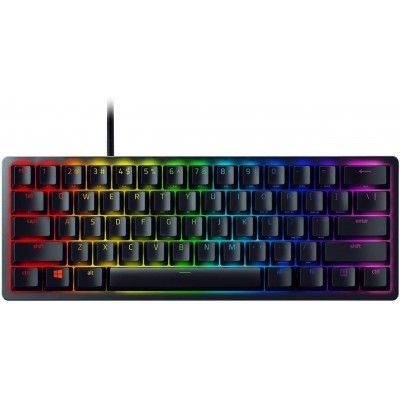Gaming Klaviatura Razer Huntsman Mini | Purple Switch | RGB | USB | RU Layout | Qara | Rəsmi Zəmanətlə