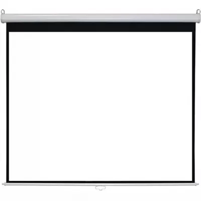 Proyektor Ekranı – Manual 96"x96" (240x240 sm), Ağ Matt, 3D Dəstəyi, 4 sm Qara Sərhədli