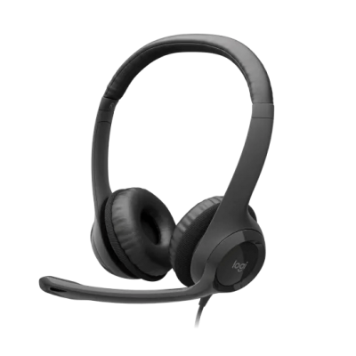 Logitech H390 USB Qulaqlıq – Mikrofonlu, Rəqəmsal Səs (981-000406)