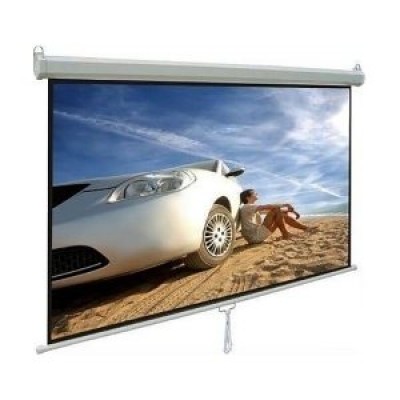 Proyektor Ekranı – Manual 70"x70" (180x180sm), Ağ Matt, 3D Dəstəyi, 4sm Qara Sərhədlə