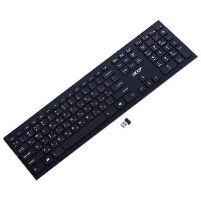 Acer OKR010 Simsiz Membran Klaviatura – Qara, 109 düymə, EN/UKR/RU (ZL.KBDEE.010)
