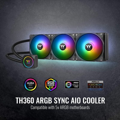 CPU Cooler Thermaltake TH360 ARGB Sync | 3x Fan | Səssiz Soyutma | 1500 RPM | Rəsmi Zəmanətlə