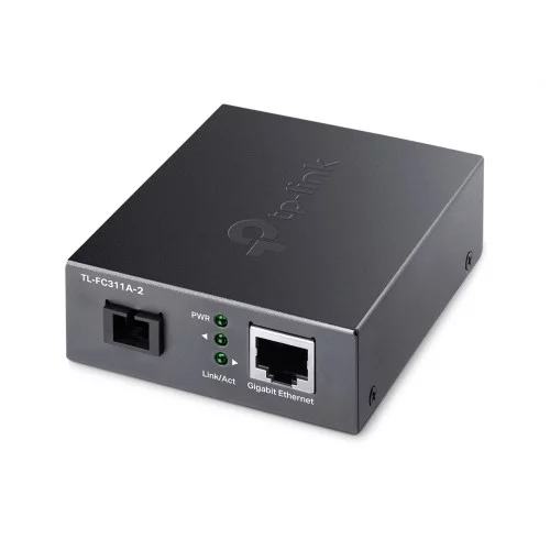 TP-Link - FC311B-2 10/100/1000Mbps Single-Mode Media Converter