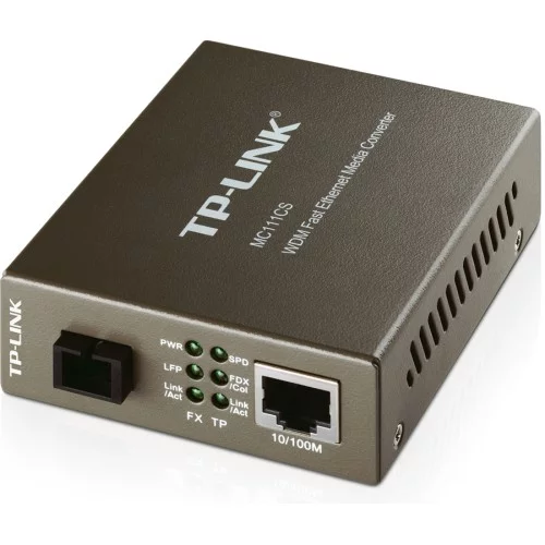 TP-Link - MC111CS 10/100Mbps WDM Media Converter - 20 km