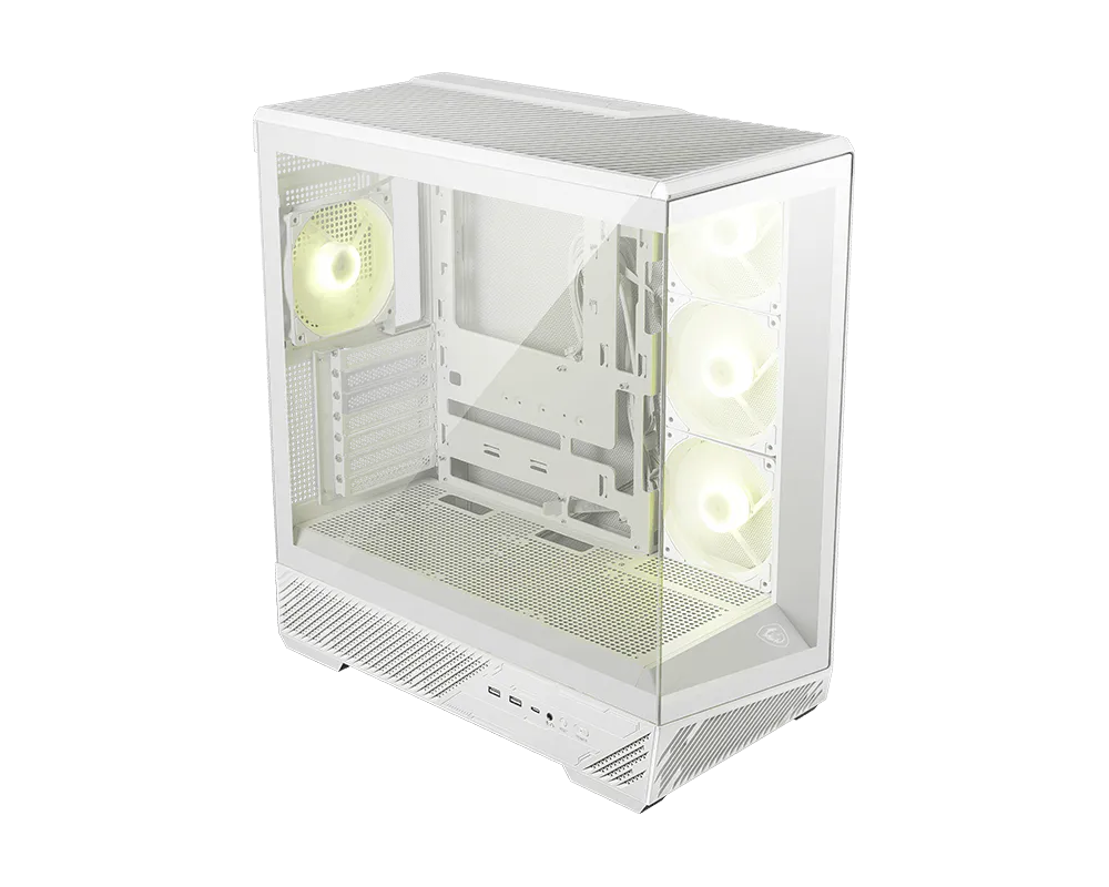 MSI Gaming Case MAG PANO 130R PZ WHITE ATX ,Side: 3x 120mm A-RGB Fan,Rear: 1x 120mm A-RGB Fan,SPCC