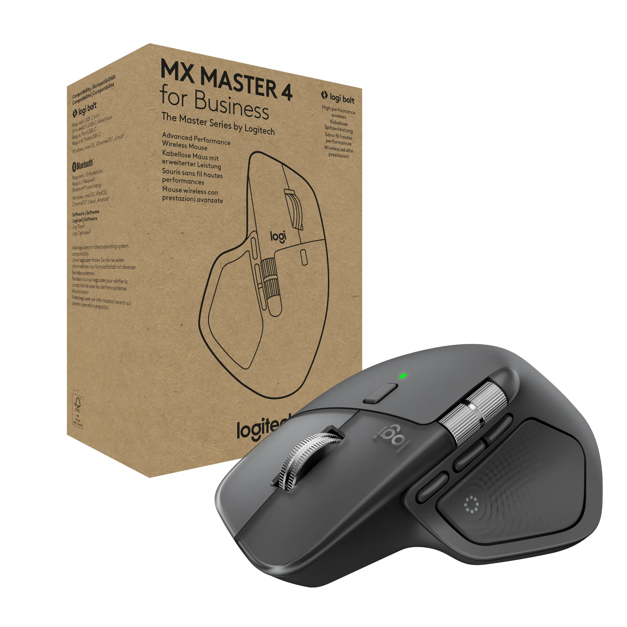 LOGITECH MX Master 3S Performance Wireless Mouse - GRAPHITE - BT - EMEA28i-935