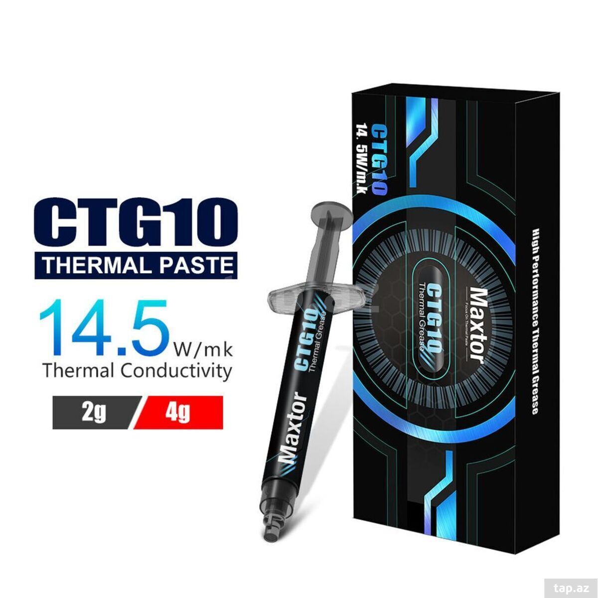 CPU TermoPasta  Maxtor CTG10-E (Luxury Box)   4gr/tube, 14.5W/mk ,Scraper,cleanser, Brush