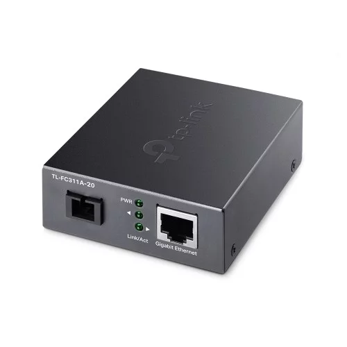 TP-Link - FC311A-20 10/100/1000Mbps Single-Mode Media Converter