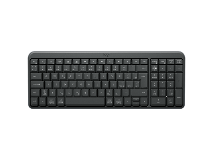 LOGITECH K250 Compact Bluetooth Wireless Keyboard - GRAPHITE - RUS - 2.4GHZ/BT - INTNL-973